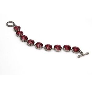 Garnet bracelet, Swarovski Crystal statement